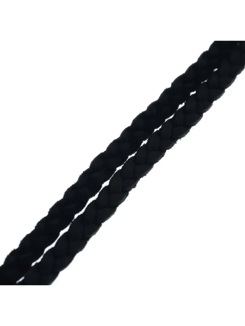 Chrome Hearts CH Crs Sml CL Small CH Cross Leather Blade Necklace Silver Black
